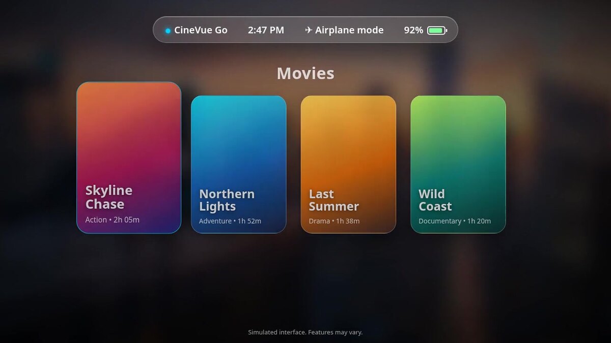 Onboard movie library